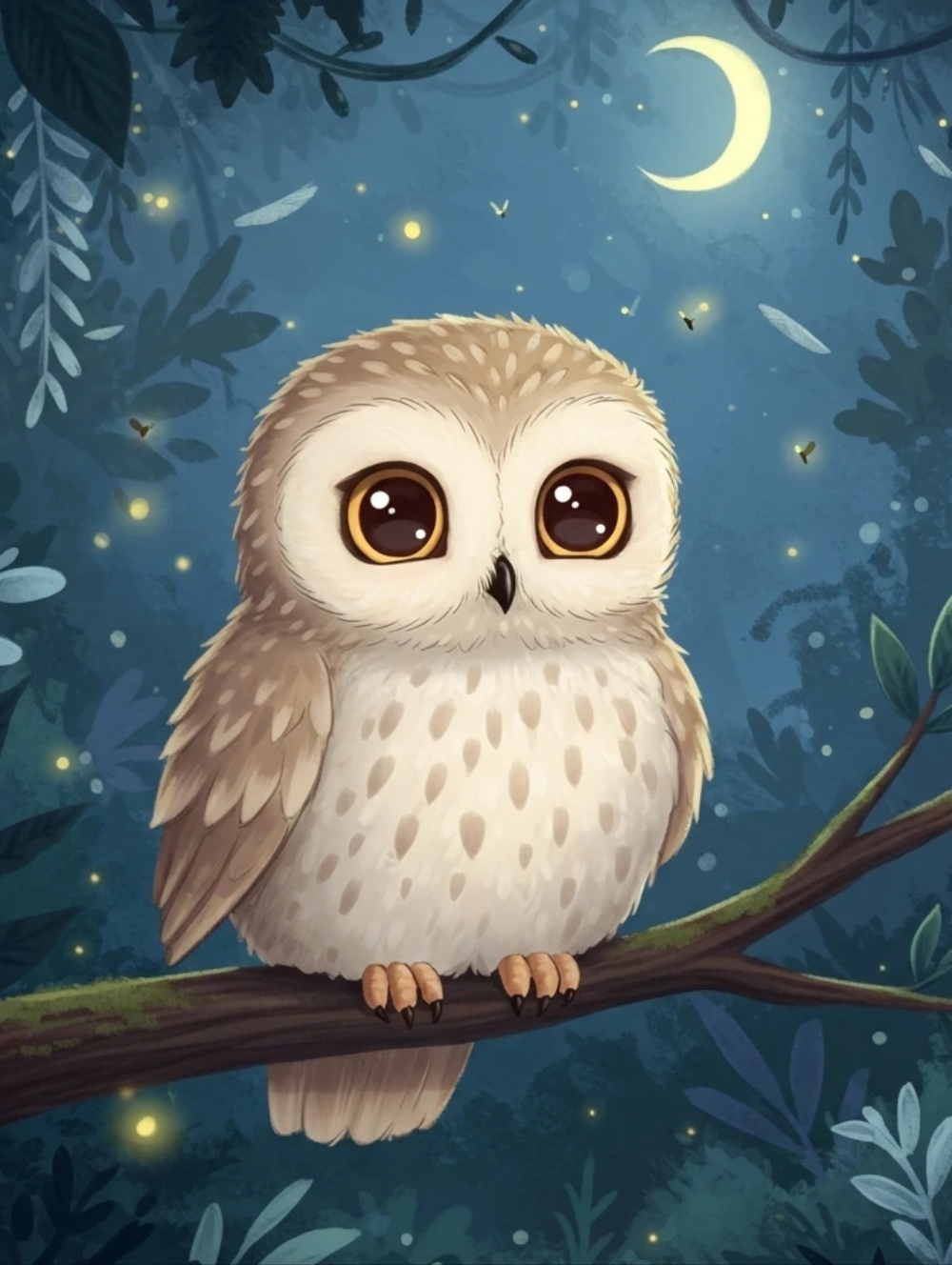 Night Sky Owl Custom Fridge Magnet Kitchen Home Decor